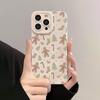 Christmas Gingerbread Man Print Case for iPhone 16 15 14 11 13 12 Pro Max Cover iPhone 16E 7 8 Plus SE 2022 Winter Pattern Shockproof Soft Phone Cover