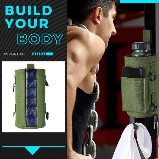 Магнитный чехол для бутылки с водой, регулируемый ремешок, держатель для бутылки с водой, сумка-переноска для бутылки с водой для занятий спортом на открытом воздухе и в тренажерном зале