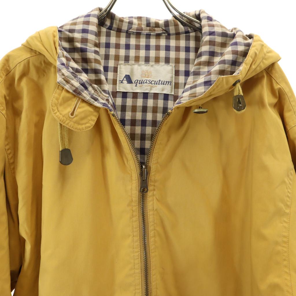 Aquascutum Сделано в Японии Бейсбольная куртка с капюшоном 9 горчичная Женская Б/У