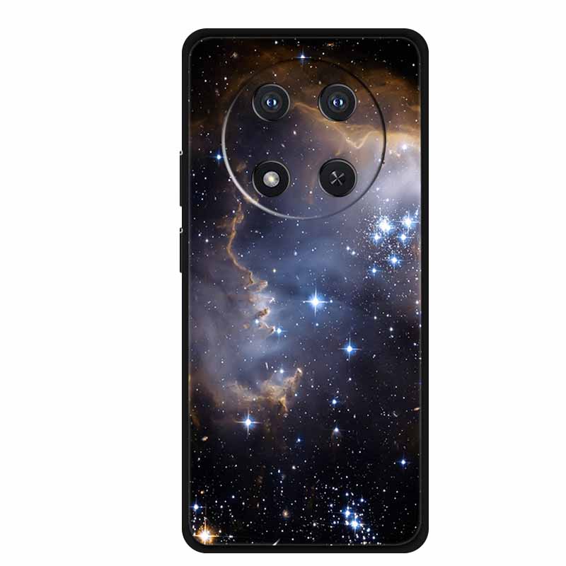 Чехол для Honor X9c X 9 c Цветочки Черный Силикон ТПУ Мягкая Задняя Крышка Для Honor Magic 7 Pro Magic7 5G lite Чехол для Телефона Funda