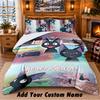 Kiki's Delivery Service Jiji Custom Name 3Pcs Bedding Set 1 Bed Sheet 2 Pillowcases Bedroom Home Decor