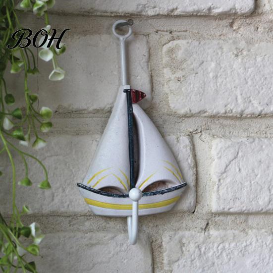 Wall Hooks for Clothes Wooden Hook, Mediterranean Style Decorative Coat Sturdy Hook Durable Hanger Home Decor Keys Umbrellas Scarves