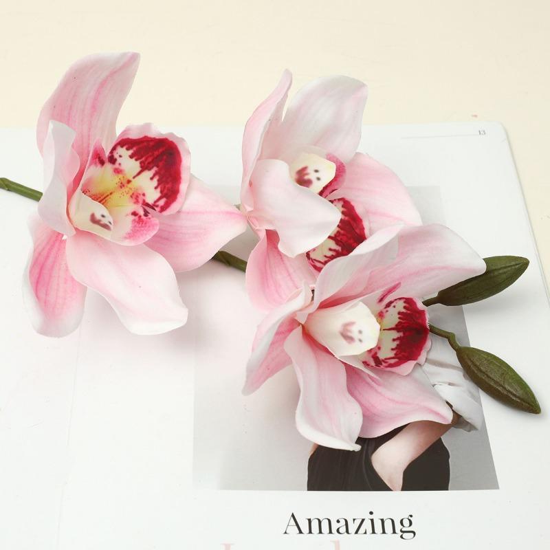 Touch Simulated Simulated Goeringii Cymbidium Cymbidium Goeringii Home Living Room Decoration Artificial Flower Bonsai