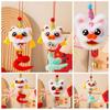 Iron Wire Strip Stick Handmade Plush New Year Craft Lunar Snake Year Ornament  Festival Decor