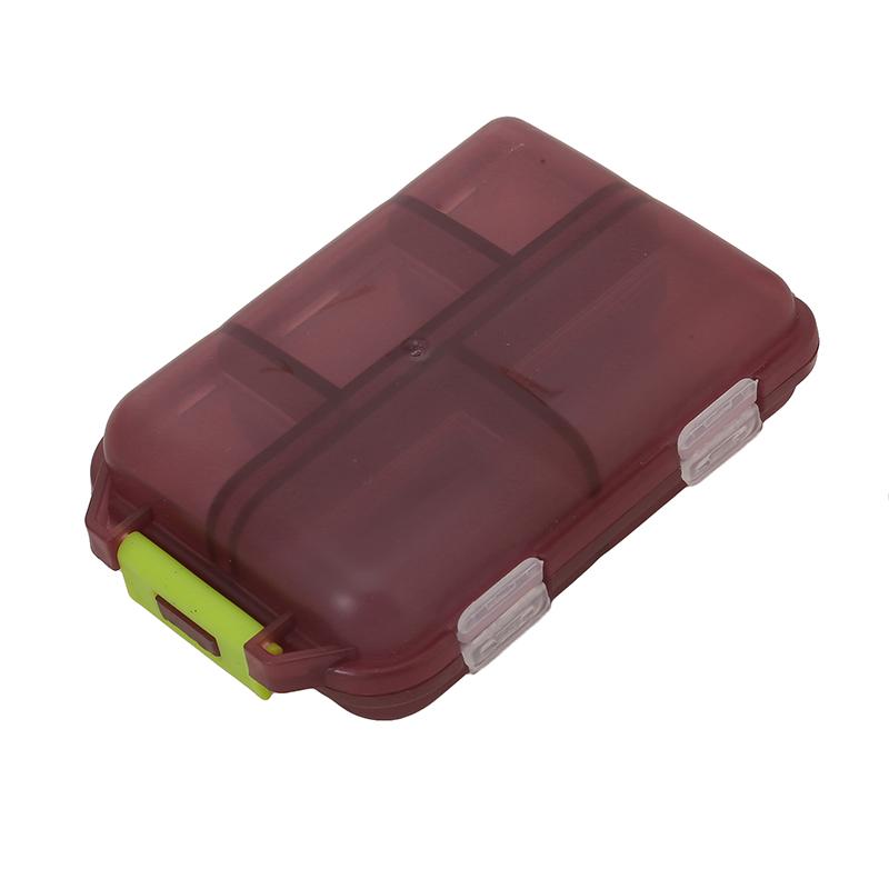 Weekly Travel Small Box Portable Pocket Tablet Organizer Plastic Container Boxs 10-compartment Storage Case