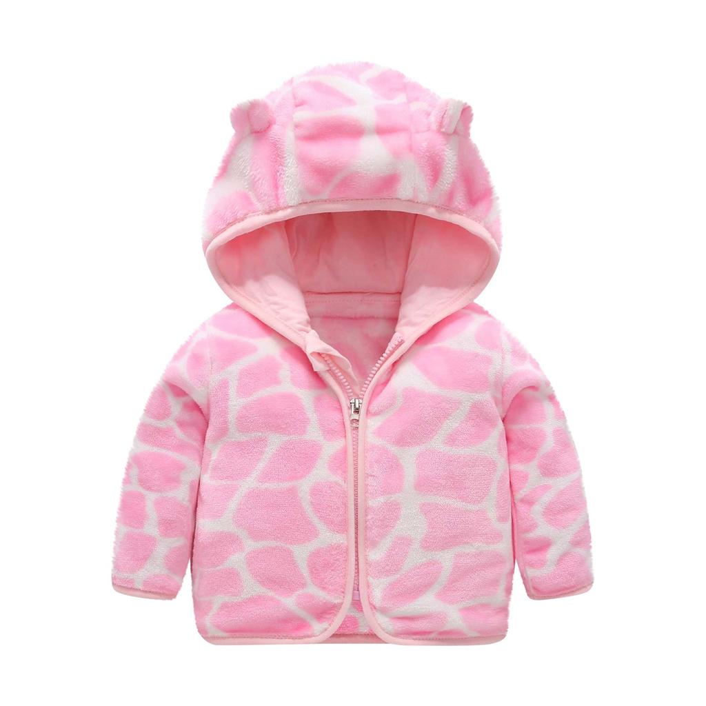 Зимнее детское пальто с капюшоном для мальчиков и девочек, теплое пальто из кораллового флиса