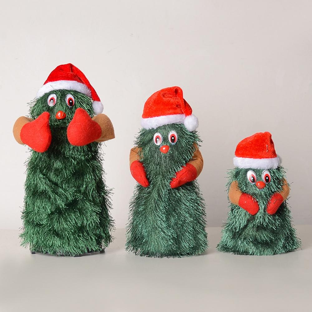 16/20/24 см Рождественская елка, плюшевая игрушка, вращение на 360 градусов, Рождественская елка, электрические игрушки, танцевальная поющая кукла, игрушки для детей, подарок