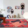 INS Модный мультяшный ковер Гостиная Креативное украшение спальни для девочки Зональные ковры Нескользящие Коврики для пола в детскую комнату, прикроватные, для прихожей