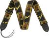 Monogrammed 2" Strap, Black/Yellow/Brown