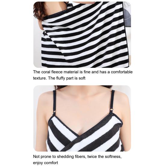 Полотенце-халат Glow с лямками, регулируемое халтерное полотенце для ванны с открытой спиной, длинный ультра-абсорбирующий халат из кораллового вельвета, носимое спа-полотенце