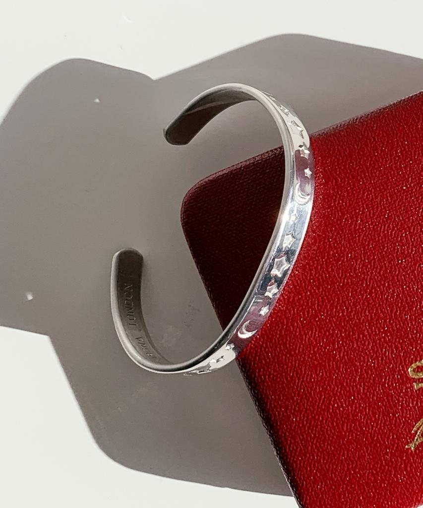 Sabona London F-Wg7 White Gold Celeste Bangle Bracelet Limited Edition
