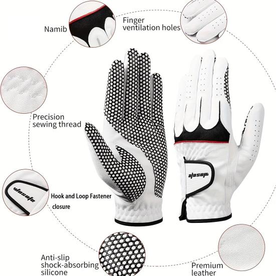 Golf Glove Men Left Hand Non-slip Grip Glove Quick-drying Ventilated Wear Resistant Golf