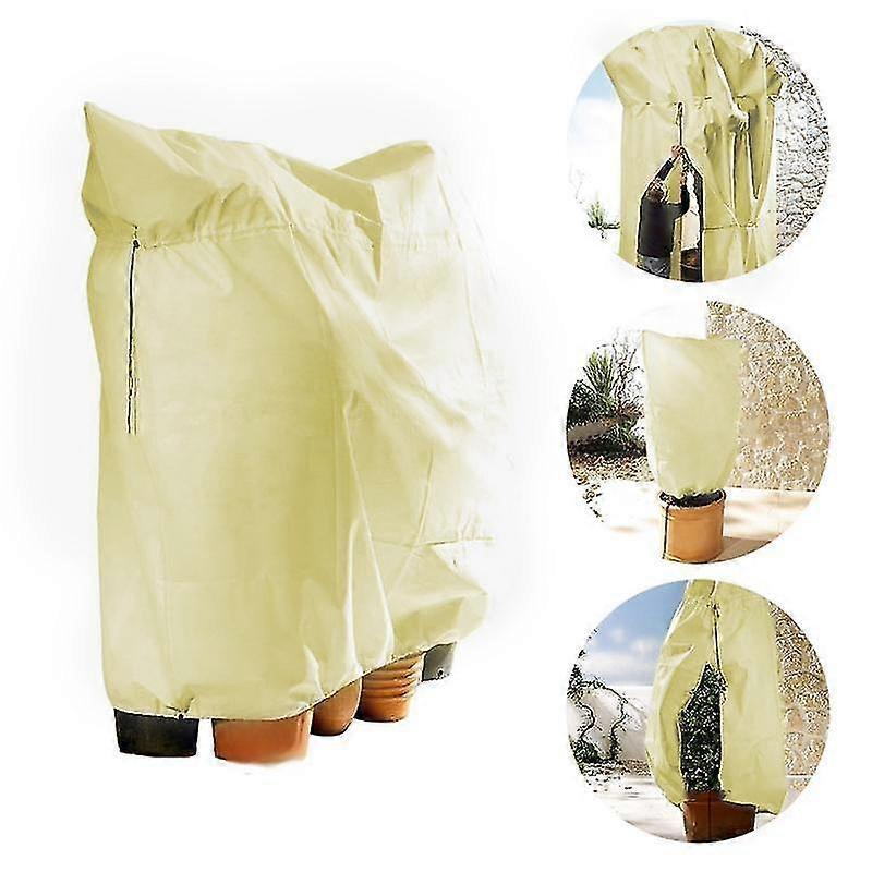 Frost Protection Bags For Plants, Reusable Plant Protection Cover With Drawstring, Garden Fleece Bags Winter-e