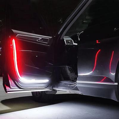 Авто стробоскопическая лампа Декор двери автомобиля огни 12 В приветственные огни против столкновений вспышка стример Предупреждение светодиодные ленты украшения аксессуары