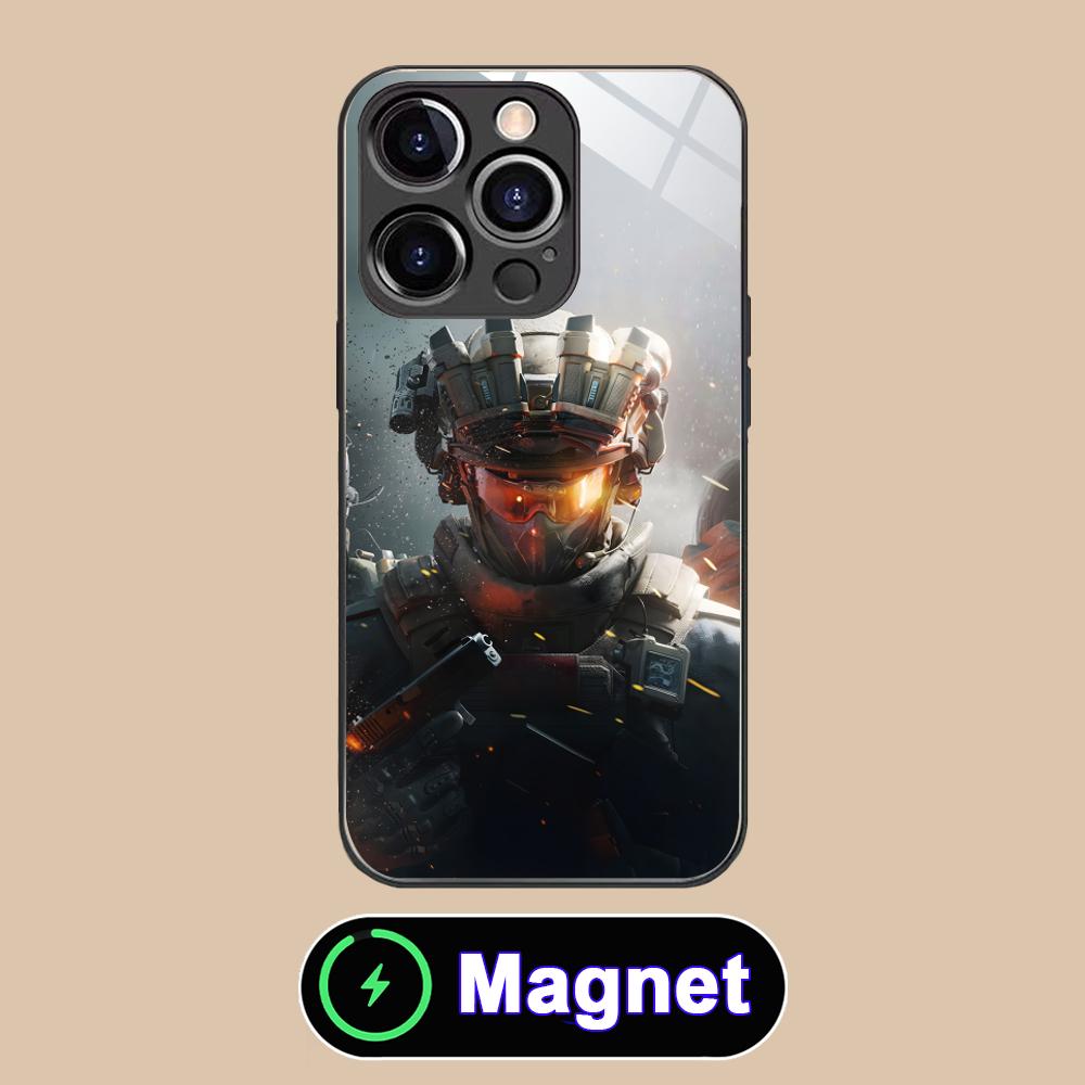 Game Delta Force Glass MagSafe Mobile Phone Case for iPhone 17 16 15 14 13 12 11 Air Pro Max Plus Mini Colorful Cover