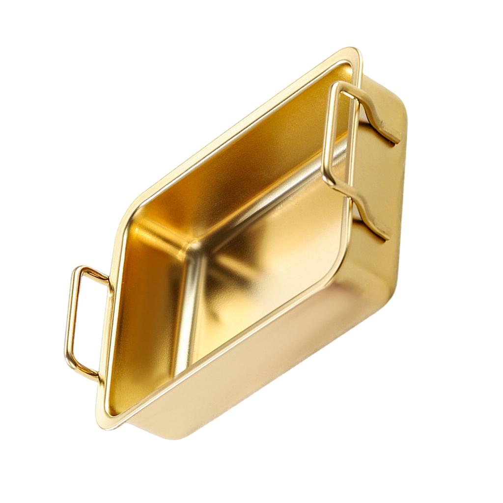 Форма для выпечки из нержавеющей стали для запекания, жарки и приготовления пищи, прямоугольный противень с ручкой, устойчивая к ржавчине посуда для выпечки