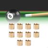 10 Pieces Billiard Cue Copper Ferrule Portable Pool for Repair