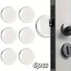 [Shock Absorbing Door Stop] 6pcs Shock Absorbing Transparent Self-Adhesive Door Stop Wall Protectors | Noise Reducing, Reusable Plastic Design