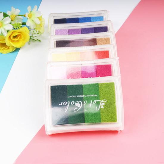 Colorful Stamp Inkpad Painting Drawing Wedding Fingerprint Scrapbooking Kids Toy