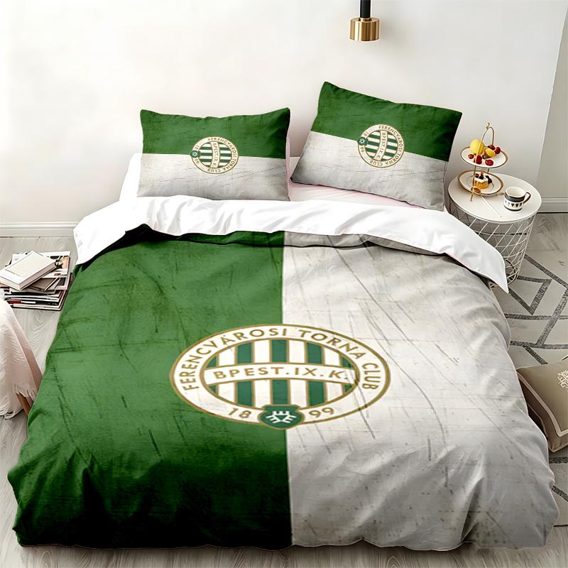 Ferencvarosi TC 3pc set Perfect for bedroom use Comfortable bedding set includes a duvet cover and two pillowcases Ideal birthday or Christmas gift