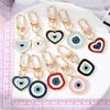 Pendant Car Key Ring Handbag Charms Blue Eye  Key Chain Irregular Heart Keyring Evil Eye Keychain