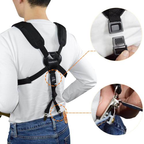 adorence Saxophone Harness Strap, Padded Saxophone Shoulder Strap/Beginner Saxophone Chest Strap - Baritone, Tenor, Alto, and Baritone Saxophone Strap