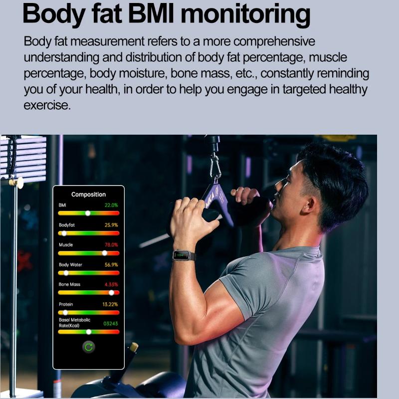 2025 Новые Пульсовая Терапия Микро Физическое Обследование Умные Часы Мужские ЭКГ+ФПГ Кислород в крови Жир в крови Кровяное Давление Браслет Здоровья