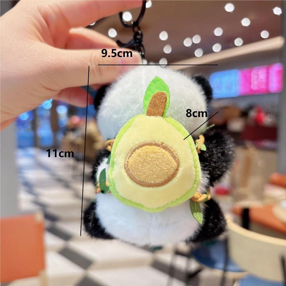 Flower Cartoon Panda Pendant Cute Key Ring Plush Panda Key Chain  School Bag Pendant