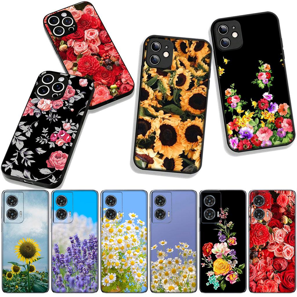 Чехол для телефона с цветами ромашки, подсолнуха, розы, лаванды для Apple iPhone 17 16 11 Pro XS Max XR 6 7 8 Plus 16E SE 2020 Air 5 SE2