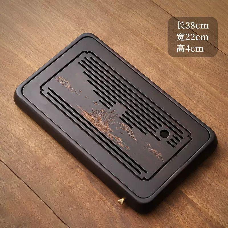 GIANXI Chinese Tea Ceremony Bamboo Tea Tray Tea Table Dry Brew Tea Table Decoration Storage Tray Coffee Tea Set Tea Sea Drainage