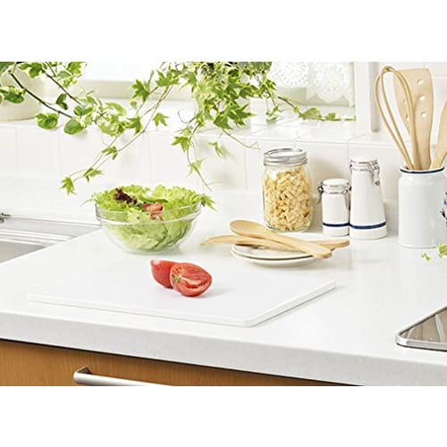 Shinki Gosei Tombow Cutting Board, Antibacterial, Dishwasher Safe, Lightweight, White, 3L, 40cm W x 28cm D x 1cm H, Made in Japan