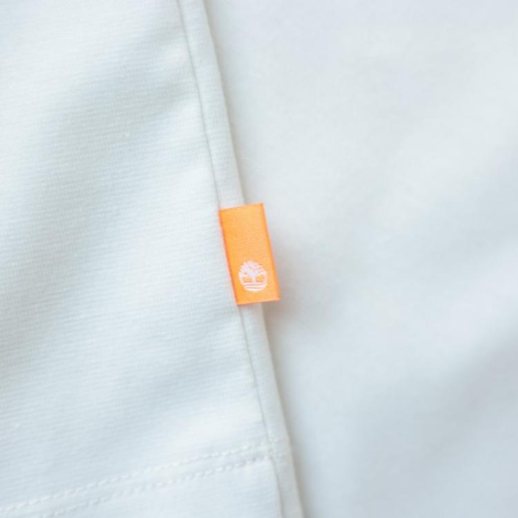 Timberland Футболка с коротким рукавом и круглым вырезом с логотипом, мужская, винтажно-белая A6EUU-CM9