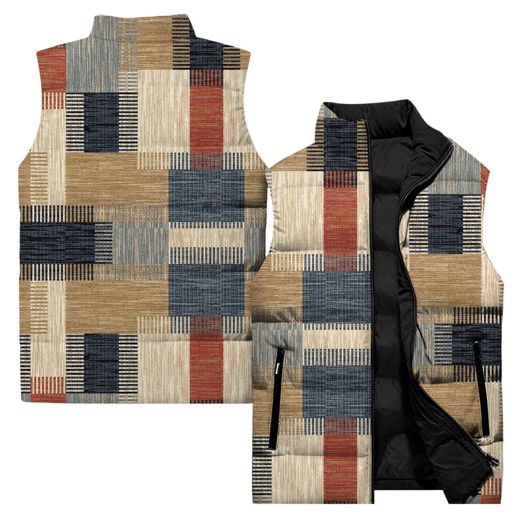 Ladies' Casual And Fashionable Sleeveless Vest Floral Pattern Printed Cotton Jacket