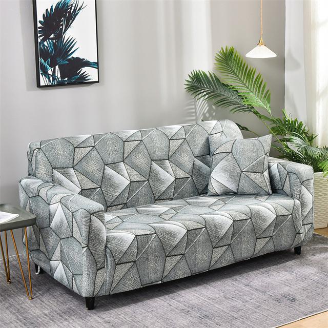 Эластичный чехол для дивана из спандекса, эластичный чехол для дивана, противоскользящие моющиеся защитные чехлы для мебели для гостиной, с геометрическим принтом