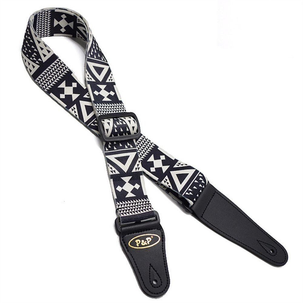 Plaid Pattern Electric Guitar Belt Adjustable Acoustic Guitar Strap Guitar Strap Folk Guitar