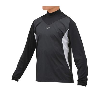 Mizuno Детская тренировочная одежда Куртка тренировочная с высоким воротником и длинным рукавом 12JE8J33 Черный x Белый Размер 160 Мальчики' (верхний) (09)