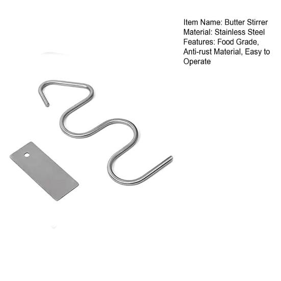 Гайка для мешалки арахисового масла, миксер для масла из нержавеющей стали с лопаточкой, инструмент для перемешивания джема, кухонный гаджет для перемешивания масла