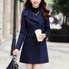 Fashion Autumn Winter Women Woolen Coats Female Coats Elegant Woolen Blends Trench Coat Ladies Windbreaker Outwear Plus Size