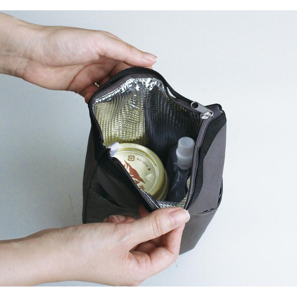 L Commune Insulated Pouch, Placido Milk Tea, LNC-1203