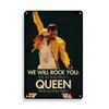 Металлическая жестяная табличка с концертом Queen Винтажный Декор для мужской комнаты Музыкальный коллекционный предмет алюминий