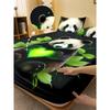 1 Мультяшное Милое Животное Панда С Цифровой Печатью Матовое Натяжное Простыня, Наволочка С Принтом Для Спальни, Постельное Белье(Нет наволочки)