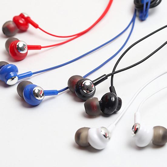 Простые проводные наушники с противоударным проводным управлением Mega Bass