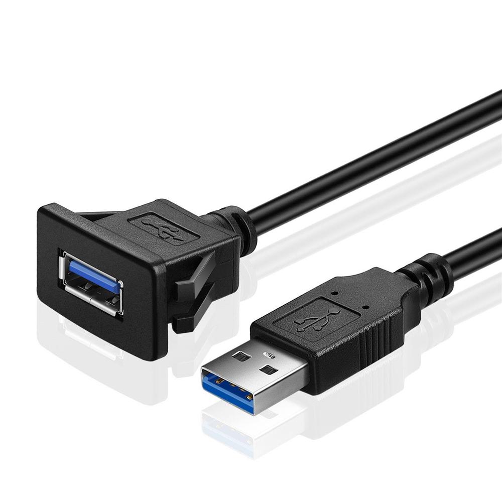 Single Port USB 3.0 Flush/Mount/Socket Flush Mount Exrending Wires Extension Cable Male To female