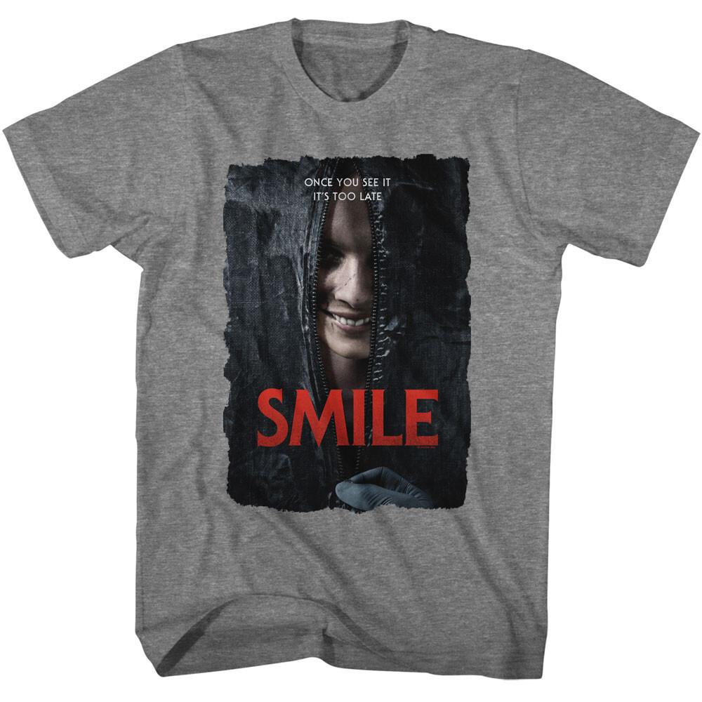 Smile Horror Movie Poster Once You See It It's Too Late Men's T Shirt