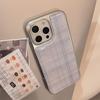 Чехол для телефона для iPhone 17 16e 16 15 14 13 12 11 Pro Max X XR XSMAX 8 7 Air Plus Роскошный Прозрачный Синий Сетчатый Узор Капельный Клей Серебристый