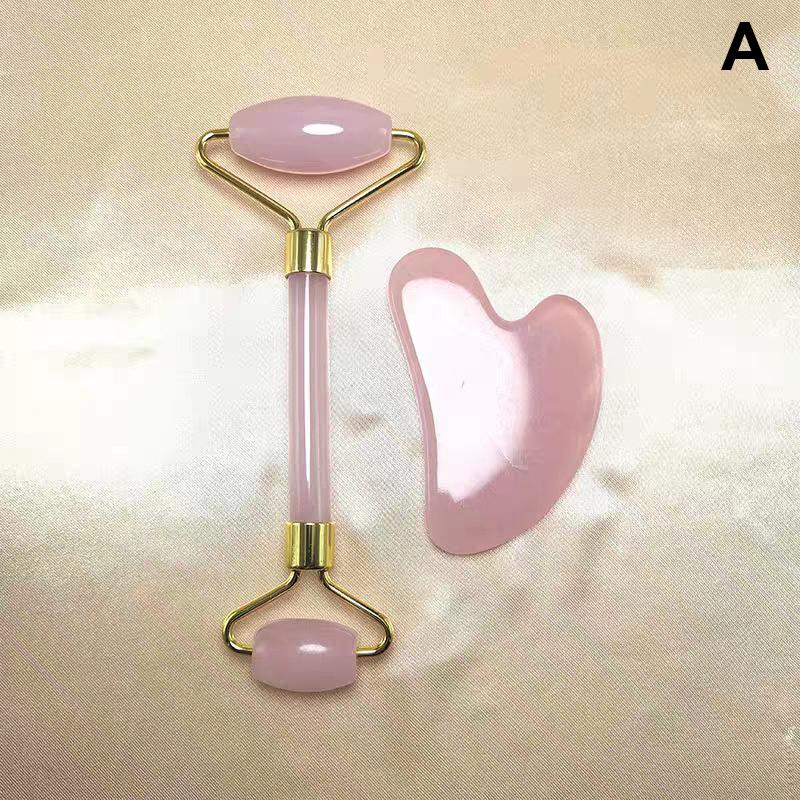 2 шт., роликовый массажер для лица, скребок Гуа Ша, набор для лифтинга лица, массажер для похудения, массажер для лица