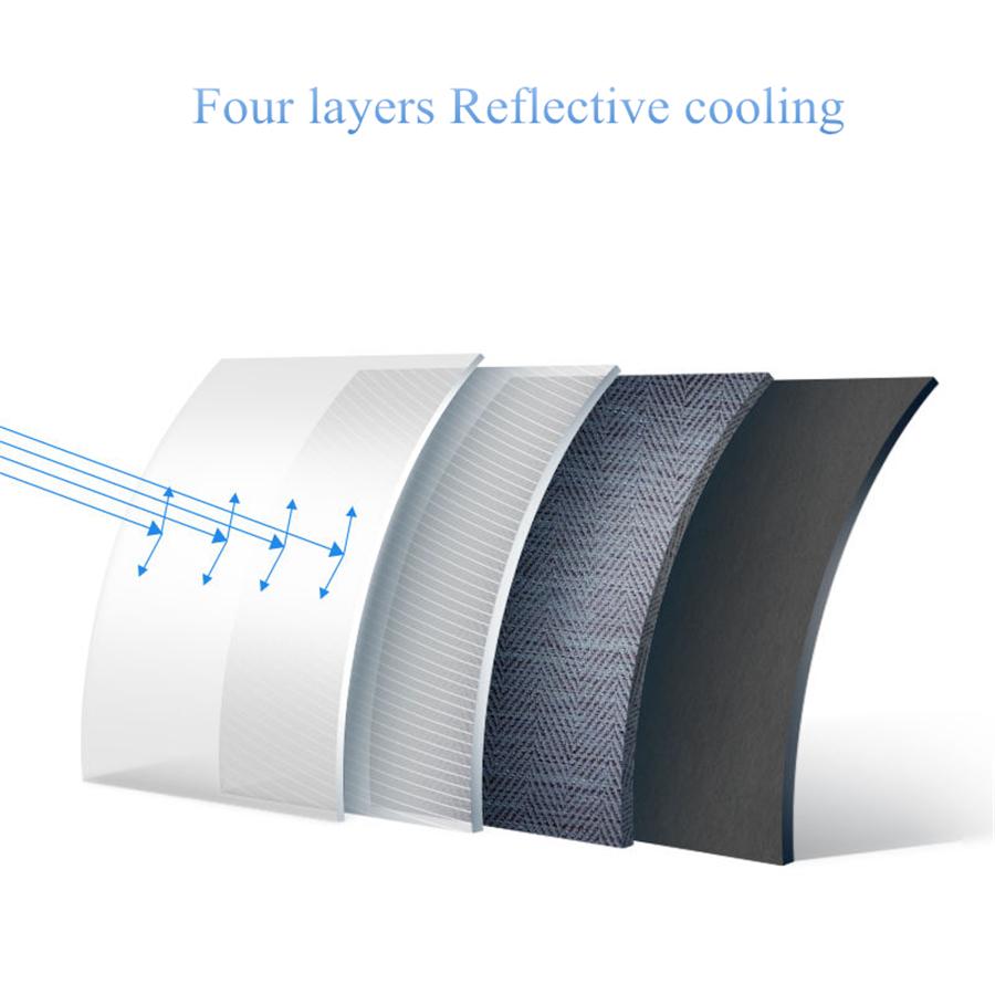 Universal Double-deck 46*130cm Car Retractable Folding Foldable Rear Window Sun Shade Block Visor Folding Auto Windshield Cover PU Leather Handle