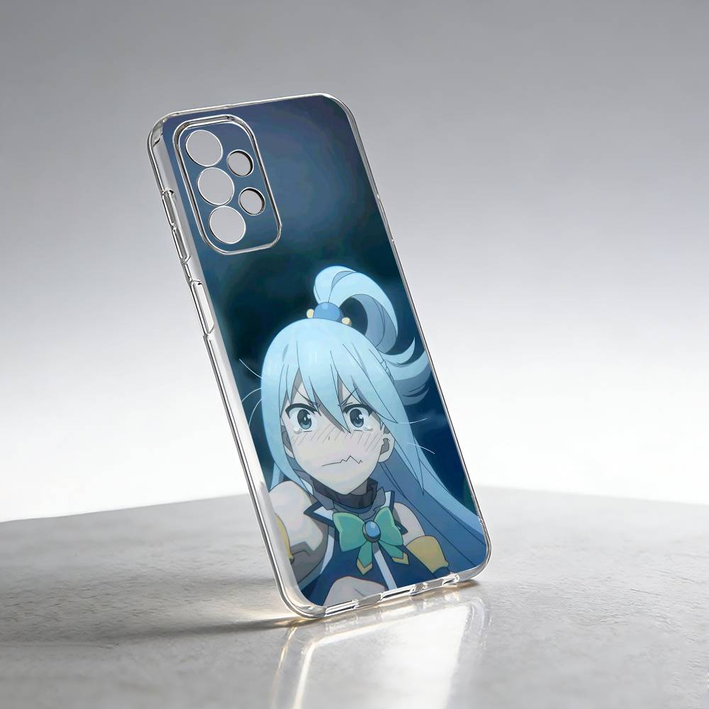 A-Aqua Аниме KonoSuba S-S Чехол для телефона Прозрачный Силиконовый Мягкий Для Samsung S25,S24,S21,S22,S23,S30,Ultra,S20,Plus,Fe