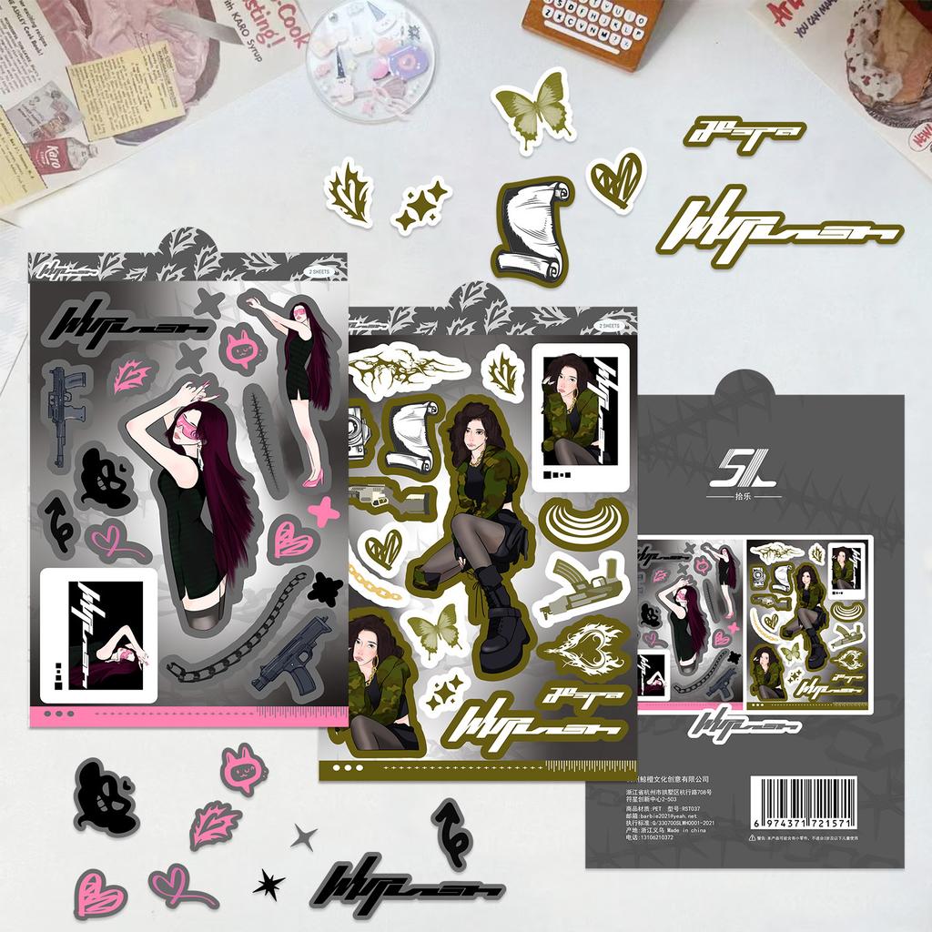 Милые розовые наклейки «Милый мед» Инс Корейский Губэн Ручной аккаунт DIY Декоративные наклейки Креативные наклейки