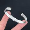Natural Golden Rutile Gemstone Bangle Adjustable 925 Sterling Silver Jewelry